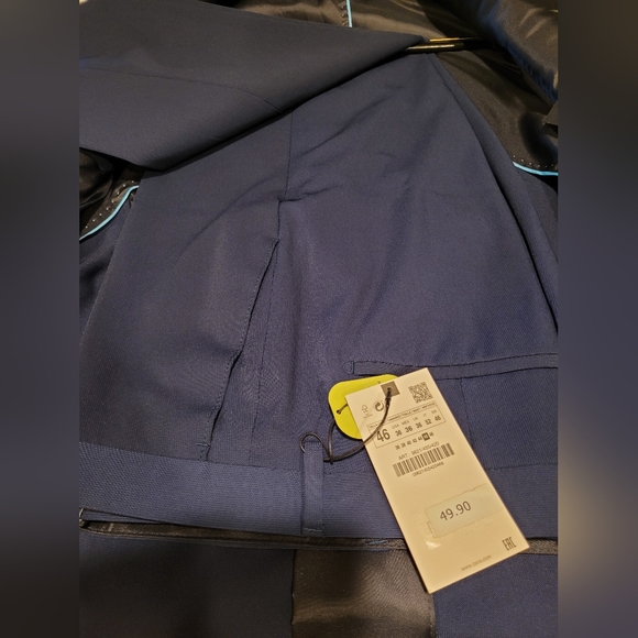 Zara men's slacks navy size 36 US - Picture 2 of 4